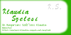 klaudia szelesi business card